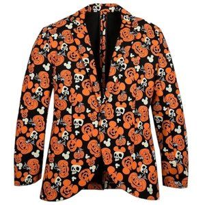 Disney Mickey Mouse Halloween Pumpkin Skull Blazer-Glow-Orange-Black-Medium